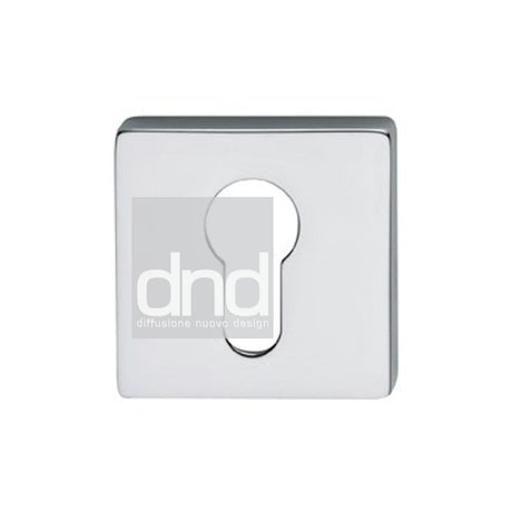This is an image of a DND - Standard Euro Profile Escutcheon Polished Chrome, bd04e-pc that is available to order from T.H Wiggans Ironmongery in Kendal.