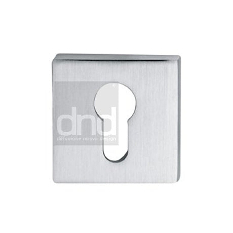 This is an image of a DND - Standard Euro Profile Escutcheon Satin Chrome, bd04e-sc that is available to order from T.H Wiggans Ironmongery in Kendal.