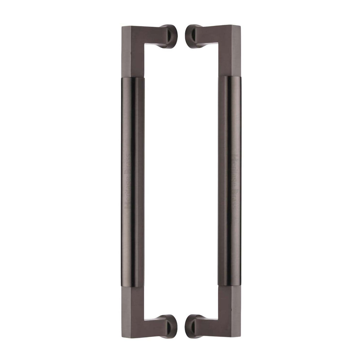 This is an image of a Heritage Brass - Door Pull Handle Bauhaus Design 330mm Matt Bronze Finish, btb1312-330-mb that is available to order from T.H Wiggans Ironmongery in Kendal.