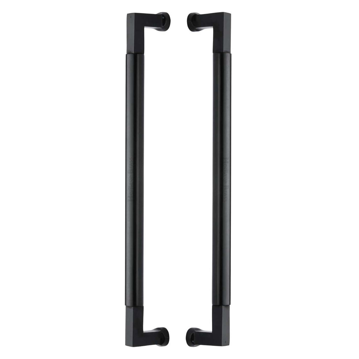 This is an image of a Heritage Brass - Door Pull Handle Bauhaus Design 483mm Matt Black Finish, btb1312-483-bkmt that is available to order from T.H Wiggans Ironmongery in Kendal.