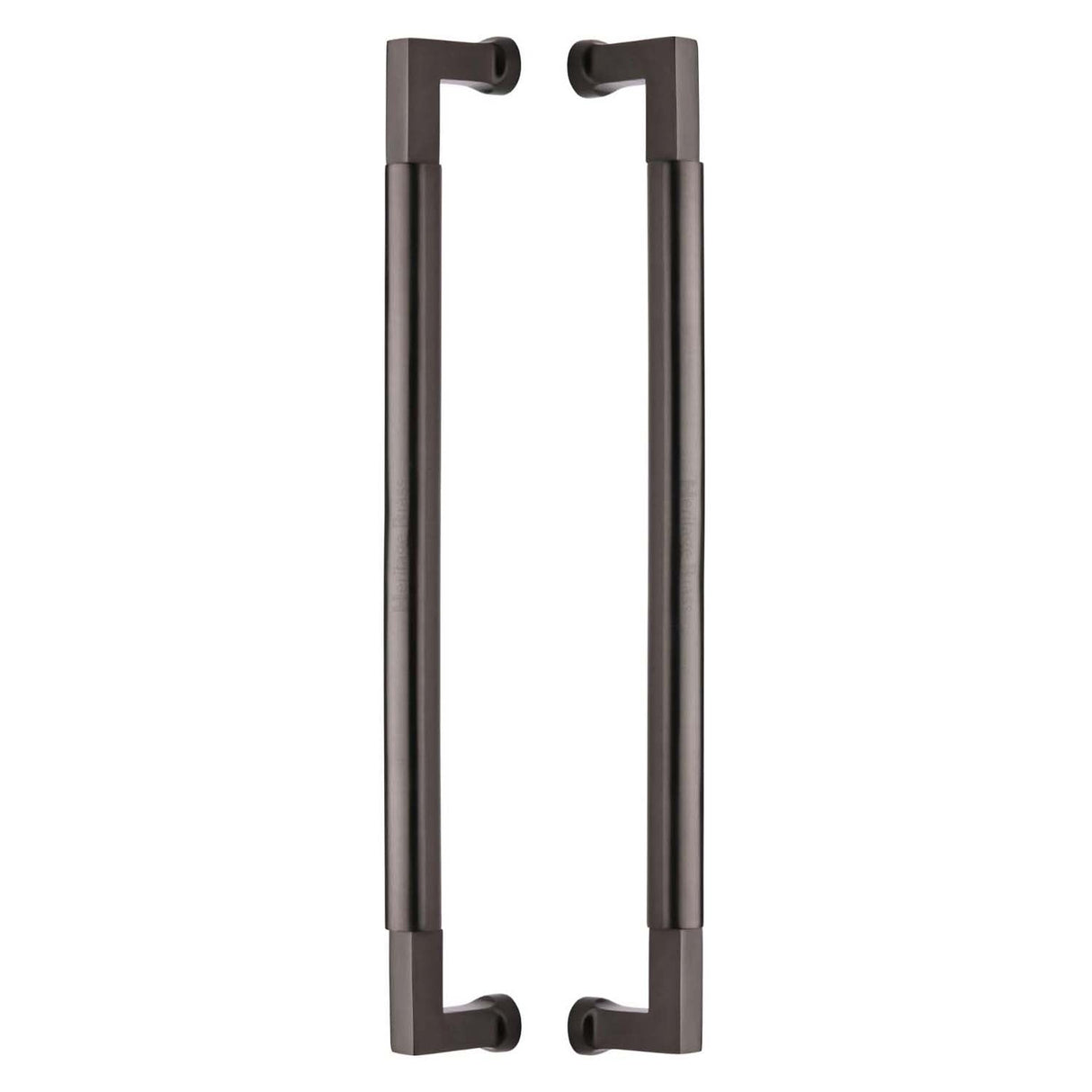 This is an image of a Heritage Brass - Door Pull Handle Bauhaus Design 483mm Matt Bronze Finish, btb1312-483-mb that is available to order from T.H Wiggans Ironmongery in Kendal.