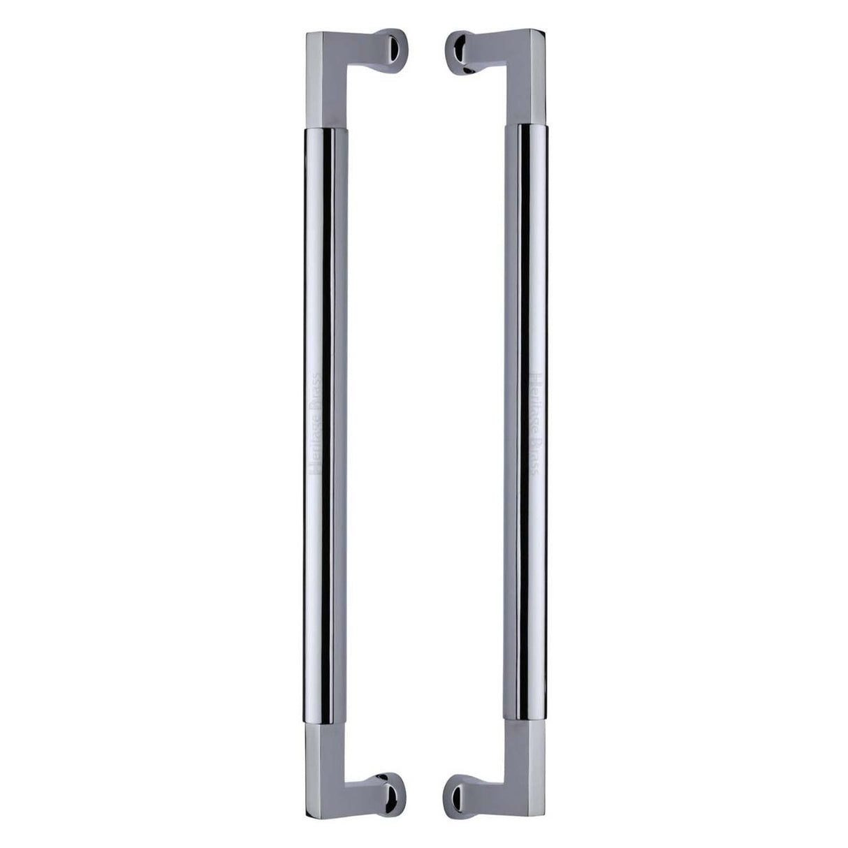This is an image of a Heritage Brass - Door Pull Handle Bauhaus Design 483mm Polished Chrome Finish, btb1312-483-pc that is available to order from T.H Wiggans Ironmongery in Kendal.