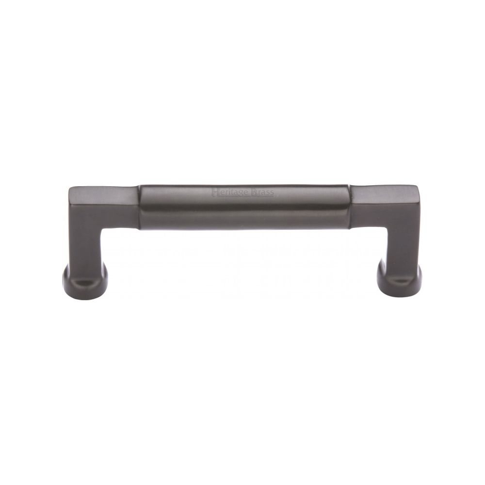 This is an image of a Heritage Brass - Cabinet Pull Bauhaus Design 101mm CTC Matt Bronze Finish, c0312-101-mb that is available to order from T.H Wiggans Ironmongery in Kendal.