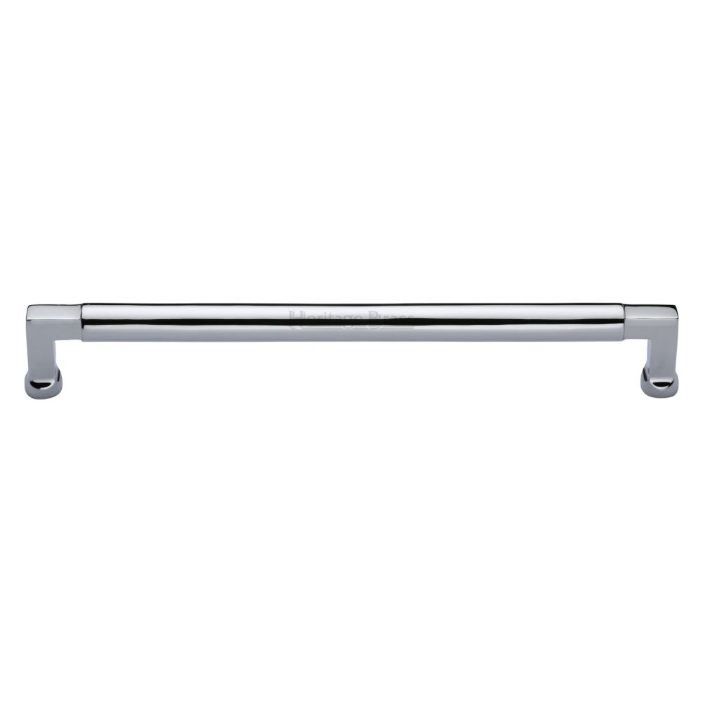 This is an image of a Heritage Brass - Cabinet Pull Bauhaus Design 254mm CTC Polished Chrome Finish, c0312-254-pc that is available to order from T.H Wiggans Ironmongery in Kendal.