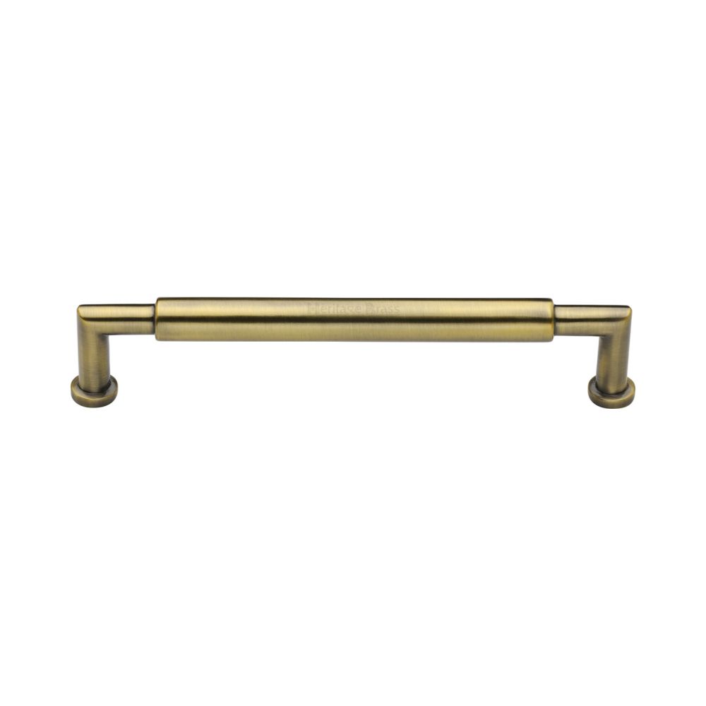 This is an image of a Heritage Brass - Cabinet Pull Bauhaus Round Design 152mm CTC Antique Brass Finish, c0319-152-at that is available to order from T.H Wiggans Ironmongery in Kendal.