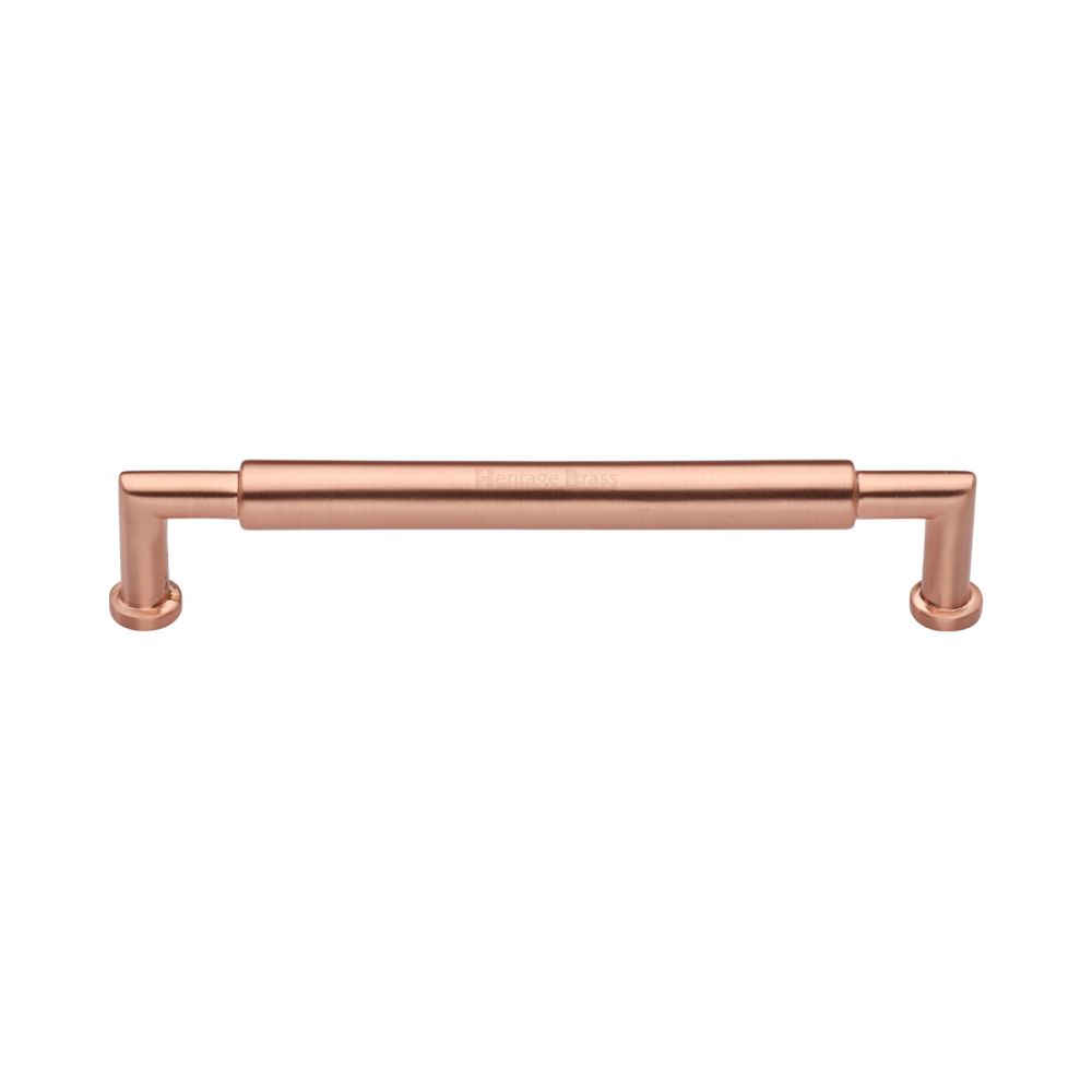 This is an image of a Heritage Brass - Cabinet Pull Bauhaus Round Design 152mm CTC Satin Rose Gold Fini, c0319-152-srg that is available to order from T.H Wiggans Ironmongery in Kendal.