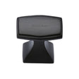 This is an image of a Heritage Brass - Cabinet Knob Deco Design 32mm Matt Black Finish, c0333-32-bkmt that is available to order from T.H Wiggans Ironmongery in Kendal.