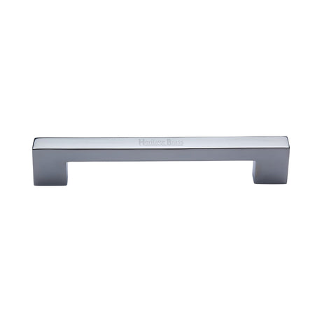 This is an image of a Heritage Brass - Cabinet Pull Metro Design 152mm Polished Chrome finish, c0337-152-pc that is available to order from T.H Wiggans Ironmongery in Kendal.
