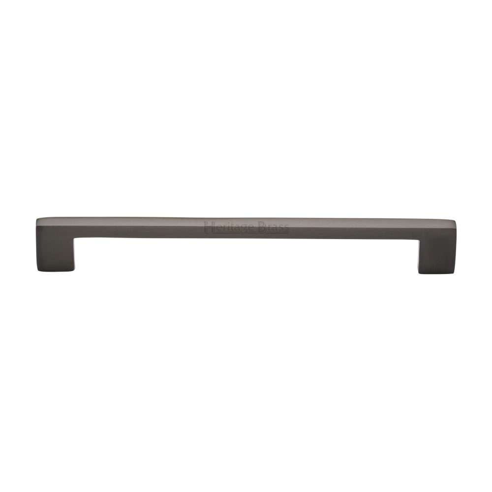 This is an image of a Heritage Brass - Cabinet Pull Metro Design 192mm CTC Matt Bronze Finish, c0337-192-mb that is available to order from T.H Wiggans Ironmongery in Kendal.