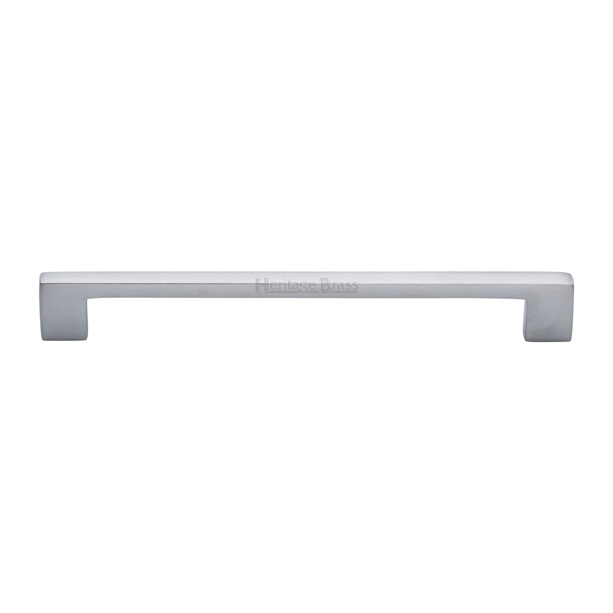 This is an image of a Heritage Brass - Cabinet Pull Metro Design 203mm Satin Chrome finish, c0337-203-sc that is available to order from T.H Wiggans Ironmongery in Kendal.