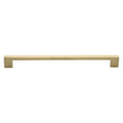 This is an image of a Heritage Brass - Cabinet Pull Metro Design 254mm CTC Satin Brass Finish, c0337-254-sb that is available to order from T.H Wiggans Ironmongery in Kendal.
