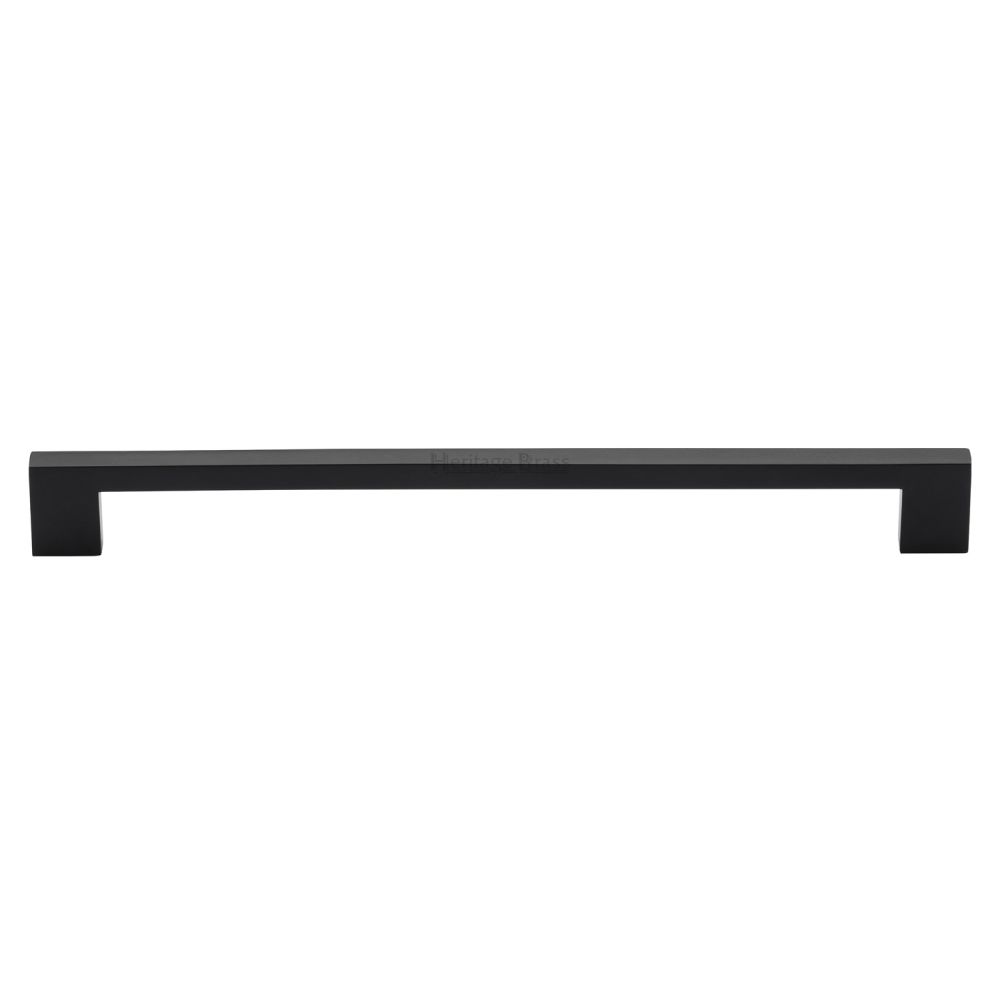This is an image of a Heritage Brass - Cabinet Pull Metro Design 256mm CTC Matt Black Finish, c0337-256-bkmt that is available to order from T.H Wiggans Ironmongery in Kendal.