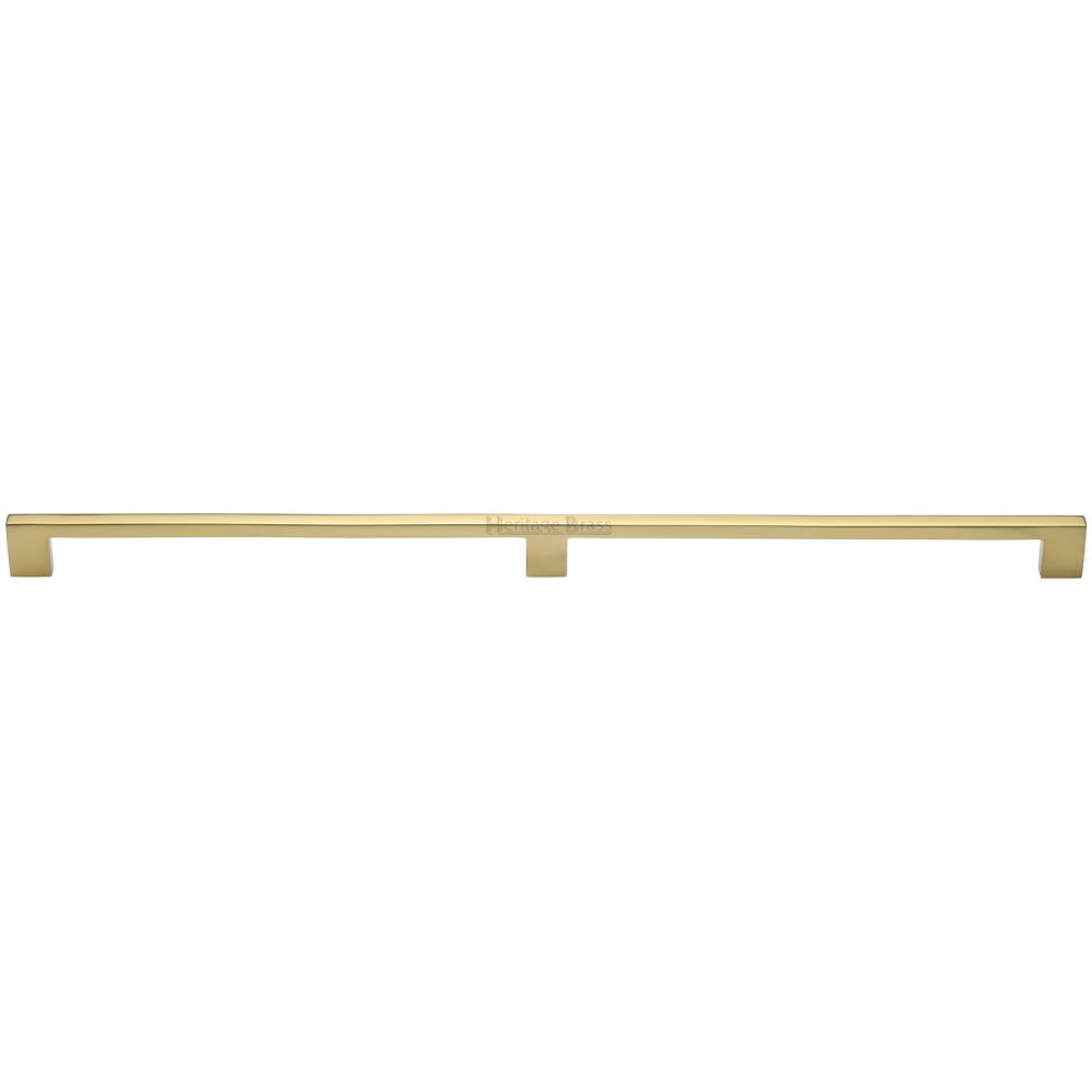 This is an image of a Heritage Brass - Cabinet Pull Metro Design 480mm CTC Matt Black Finish, c0337-480-bkmt that is available to order from T.H Wiggans Ironmongery in Kendal.