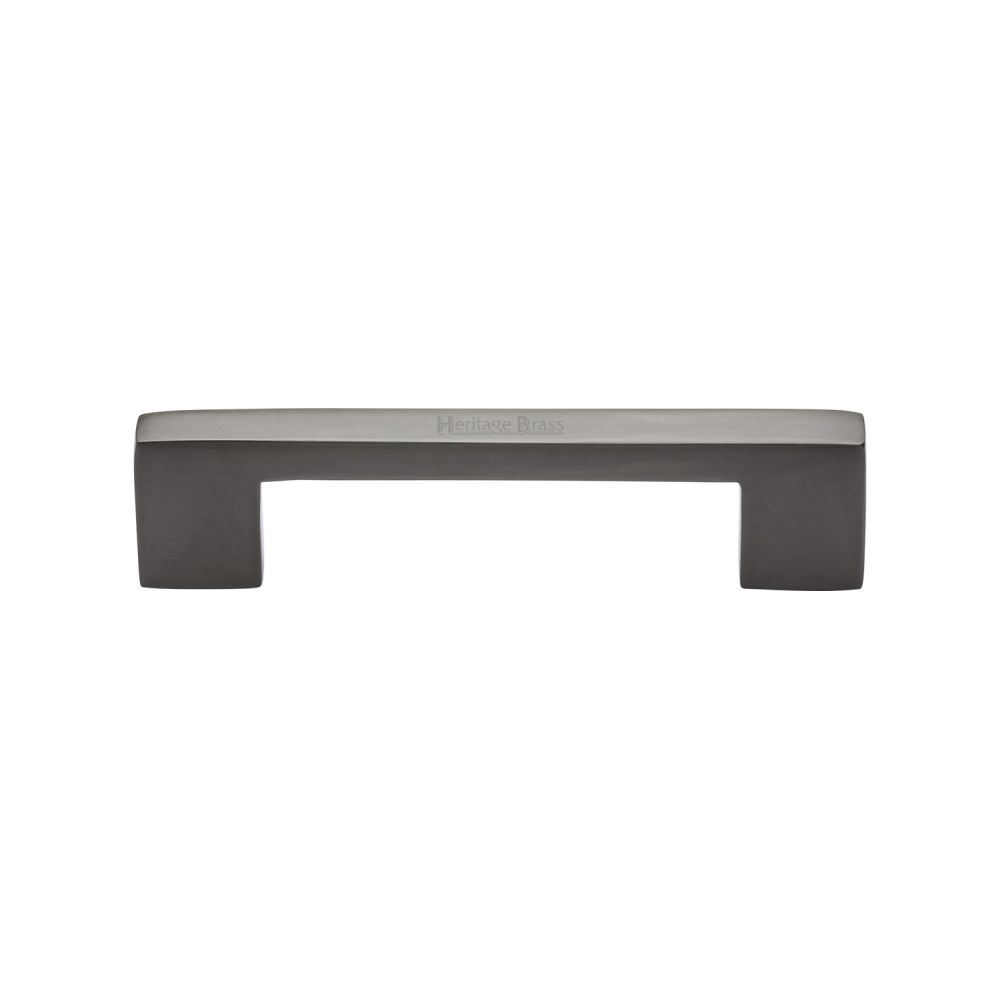 This is an image of a Heritage Brass - Cabinet Pull Metro Design 96mm CTC Matt Bronze Finish, c0337-96-mb that is available to order from T.H Wiggans Ironmongery in Kendal.