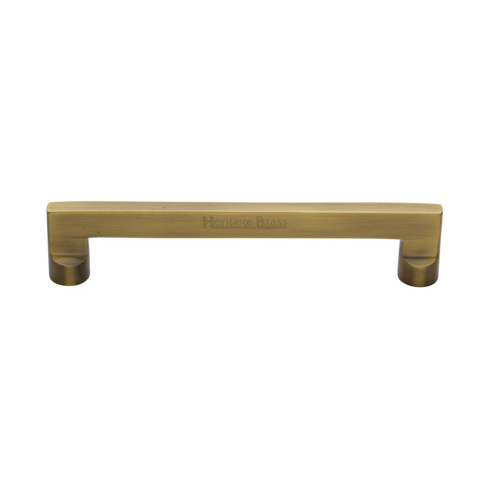 This is an image of a Heritage Brass - Cabinet Pull Apollo Design 160mm CTC Antique Brass Finish, c0345-160-at that is available to order from T.H Wiggans Ironmongery in Kendal.