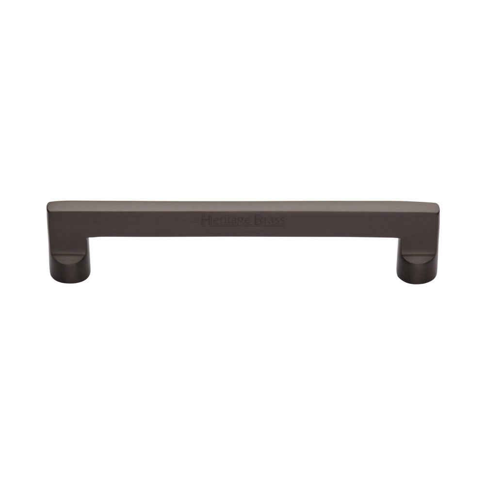 This is an image of a Heritage Brass - Cabinet Pull Apollo Design 160mm CTC Matt Bronze Finish, c0345-160-mb that is available to order from T.H Wiggans Ironmongery in Kendal.