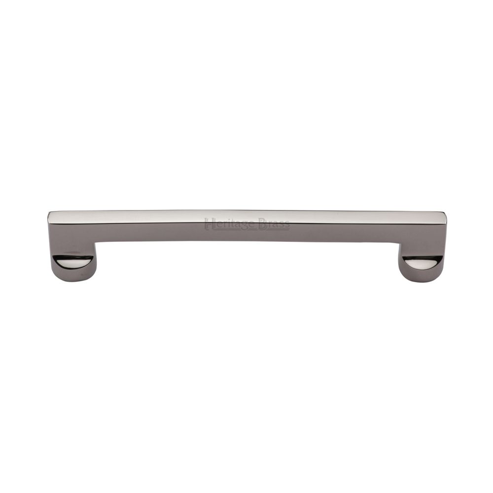 This is an image of a Heritage Brass - Cabinet Pull Apollo Design 160mm CTC Polished Nickel Finish, c0345-160-pnf that is available to order from T.H Wiggans Ironmongery in Kendal.