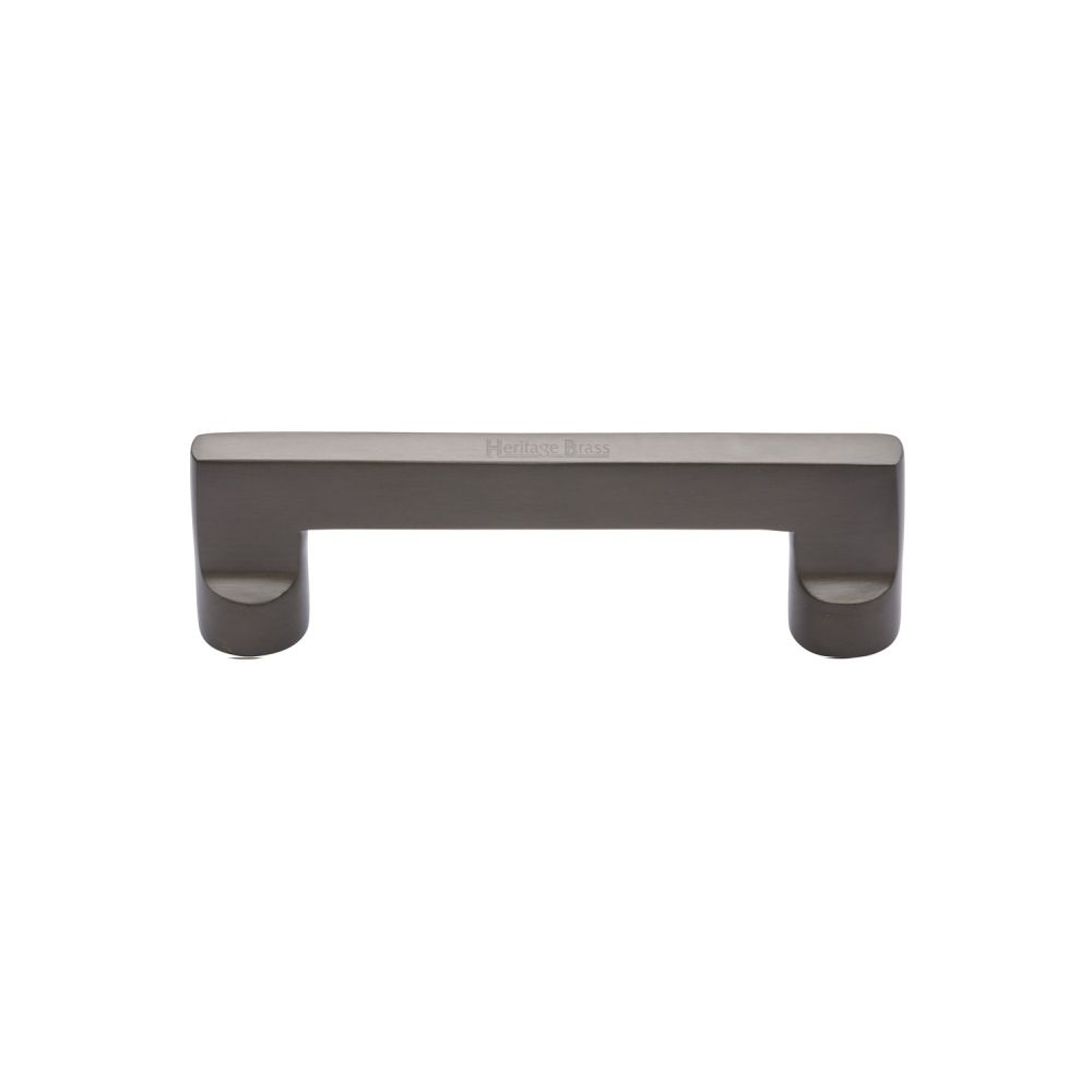 This is an image of a Heritage Brass - Cabinet Pull Apollo Design 96mm CTC Matt Bronze Finish, c0345-96-mb that is available to order from T.H Wiggans Ironmongery in Kendal.