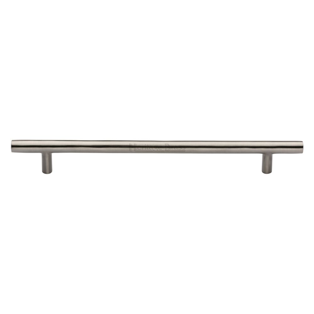 This is an image of a Heritage Brass - Cabinet Pull T-Bar Design 203mm CTC Satin Nickel Finish, c0361-203-sn that is available to order from T.H Wiggans Ironmongery in Kendal.
