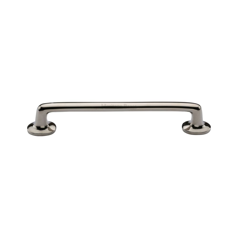 This is an image of a Heritage Brass - Heritage Cabinet Pull Traditional Design 152mm CTC Polished Nickel, c0376-152-pnf that is available to order from T.H Wiggans Ironmongery in Kendal.