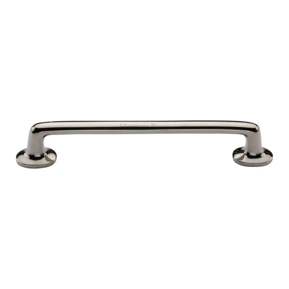 This is an image of a Heritage Brass - Cabinet Pull Traditional Design 203mm CTC Polished Nickel Finish, c0376-203-pnf that is available to order from T.H Wiggans Ironmongery in Kendal.