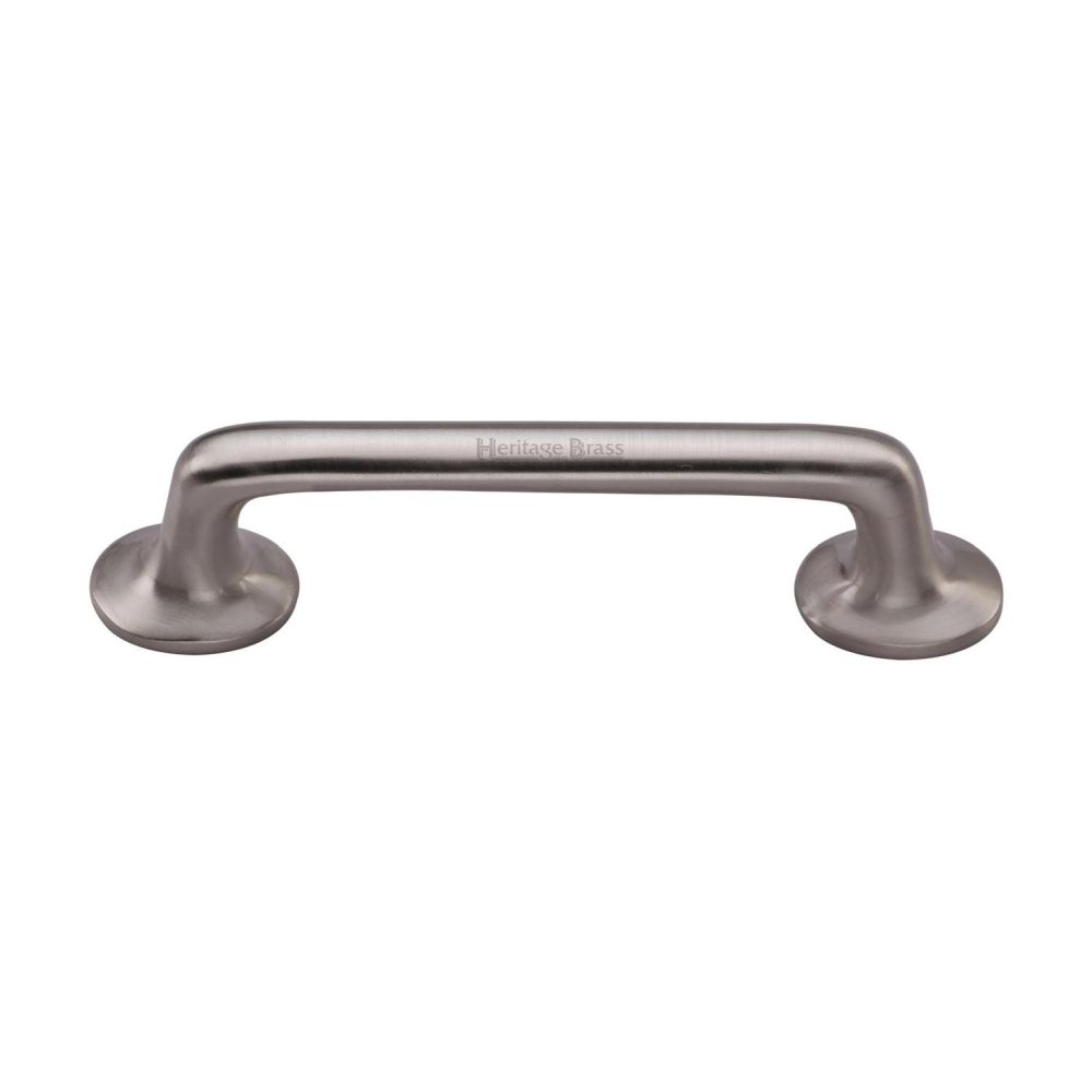 This is an image of a Heritage Brass - Cabinet Pull Traditional Design 203mm CTC Satin Nickel Finish, c0376-203-sn that is available to order from T.H Wiggans Ironmongery in Kendal.