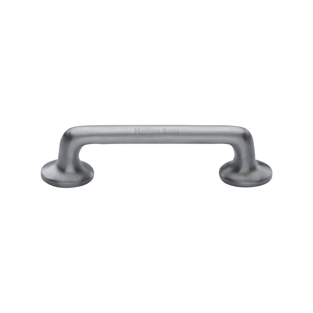 This is an image of a Heritage Brass - Cabinet Pull Traditional Design 96mm CTC Satin Chrome Finish, c0376-96-sc that is available to order from T.H Wiggans Ironmongery in Kendal.
