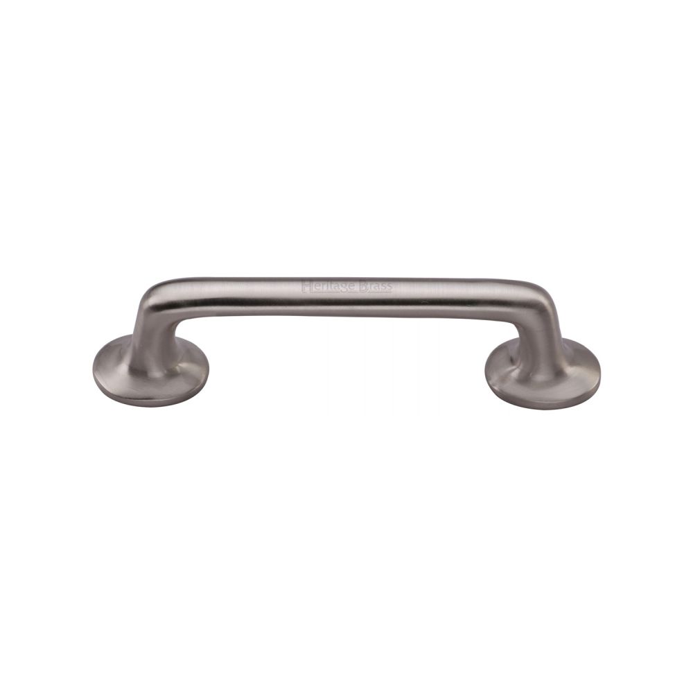 This is an image of a Heritage Brass - Cabinet Pull Traditional Design 96mm CTC Satin Nickel Finish, c0376-96-sn that is available to order from T.H Wiggans Ironmongery in Kendal.