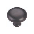 This is an image of a Heritage Brass - Cabinet Knob Victorian Round Design 32mm Matt Black Finish, c113-32-bkmt that is available to order from T.H Wiggans Ironmongery in Kendal.