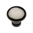 This is an image of a Heritage Brass - Cabinet Knob Victorian Round Design 32mm Polished Nickel Finish, c113-32-pnf that is available to order from T.H Wiggans Ironmongery in Kendal.
