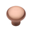 This is an image of a Heritage Brass - Cabinet Knob Victorian Round Design 32mm Satin Rose Gold Finish, c113-32-srg that is available to order from T.H Wiggans Ironmongery in Kendal.