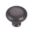 This is an image of a Heritage Brass - Cabinet Knob Victorian Round Design 38mm Matt Black Finish, c113-38-bkmt that is available to order from T.H Wiggans Ironmongery in Kendal.