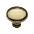 This is an image of a Heritage Brass - Cabinet Knob Victorian Round Design 38mm Polished Brass Finish, c113-38-pb that is available to order from T.H Wiggans Ironmongery in Kendal.