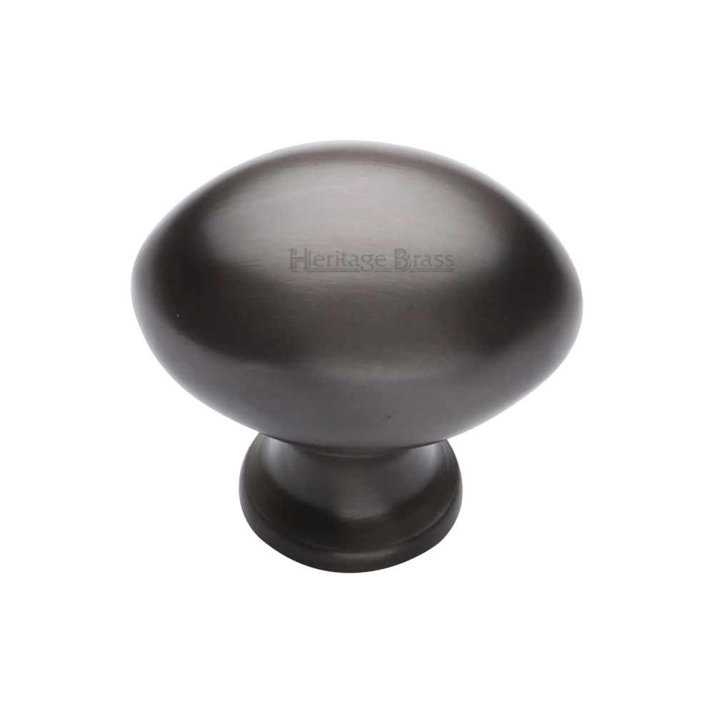 This is an image of a Heritage Brass - Cabinet Knob Victorian Oval Design 32mm Matt Bronze Finish, c114-32-mb that is available to order from T.H Wiggans Ironmongery in Kendal.