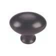 This is an image of a Heritage Brass - Cabinet Knob Victorian Oval Design 38mm Matt Black Finish, c114-38-bkmt that is available to order from T.H Wiggans Ironmongery in Kendal.