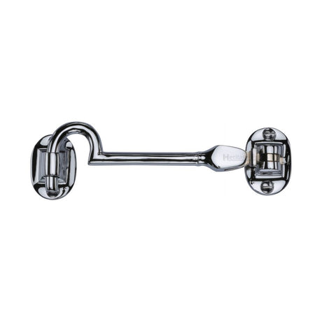 This is an image of a Heritage Brass - Cabin Hook 4" Polished Chrome Finish, c1530-4-pc that is available to order from T.H Wiggans Ironmongery in Kendal.