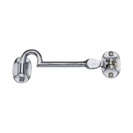 This is an image of a Heritage Brass - Cabin Hook 4" Satin Chrome Finish, c1530-4-sc that is available to order from T.H Wiggans Ironmongery in Kendal.