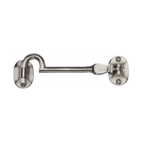 This is an image of a Heritage Brass - Cabin Hook 4" Satin Nickel Finish, c1530-4-sn that is available to order from T.H Wiggans Ironmongery in Kendal.