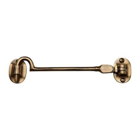 This is an image of a Heritage Brass - Cabin Hook 6" Antique Brass Finish, c1530-6-at that is available to order from T.H Wiggans Ironmongery in Kendal.