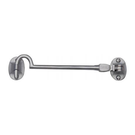 This is an image of a Heritage Brass - Cabin Hook 6" Satin Chrome Finish, c1530-6-sc that is available to order from T.H Wiggans Ironmongery in Kendal.