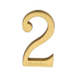 This is an image of a Heritage Brass - Numeral 2 Concealed Fix 76mm (3") Satin Brass finish, c1564-2-sb that is available to order from T.H Wiggans Ironmongery in Kendal.