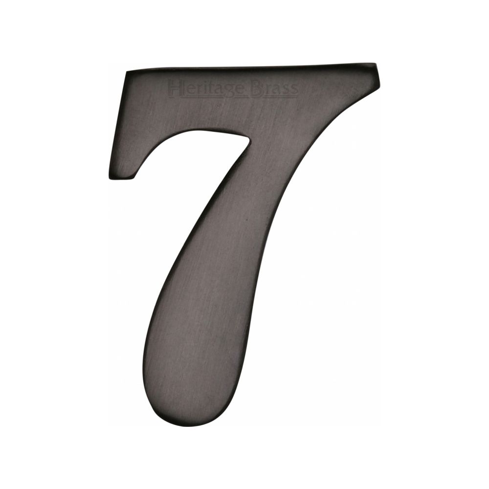 This is an image of a Heritage Brass - Numeral 7 Self Adhesive 51mm (2") Matt Bronze Finish, c1568-7-mb that is available to order from T.H Wiggans Ironmongery in Kendal.