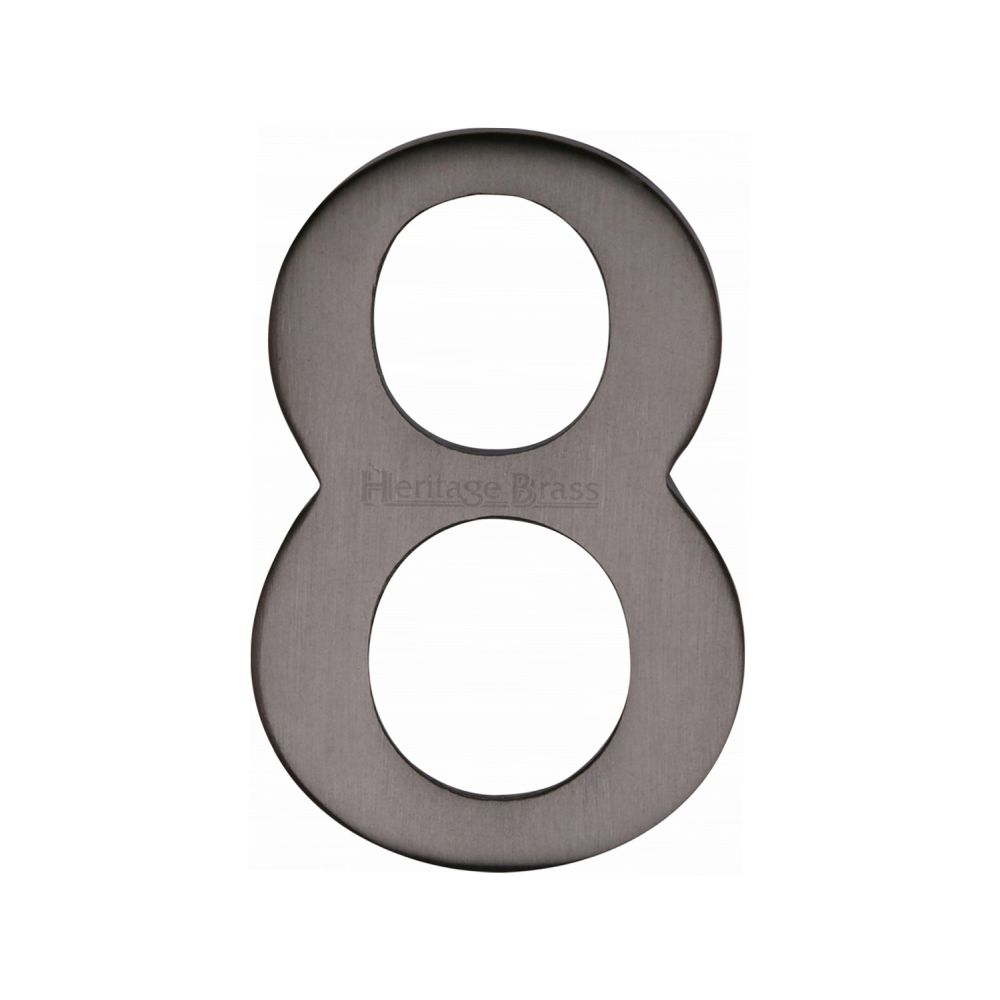 This is an image of a Heritage Brass - Numeral 8 Self Adhesive 51mm (2") Matt Bronze Finish, c1568-8-mb that is available to order from T.H Wiggans Ironmongery in Kendal.