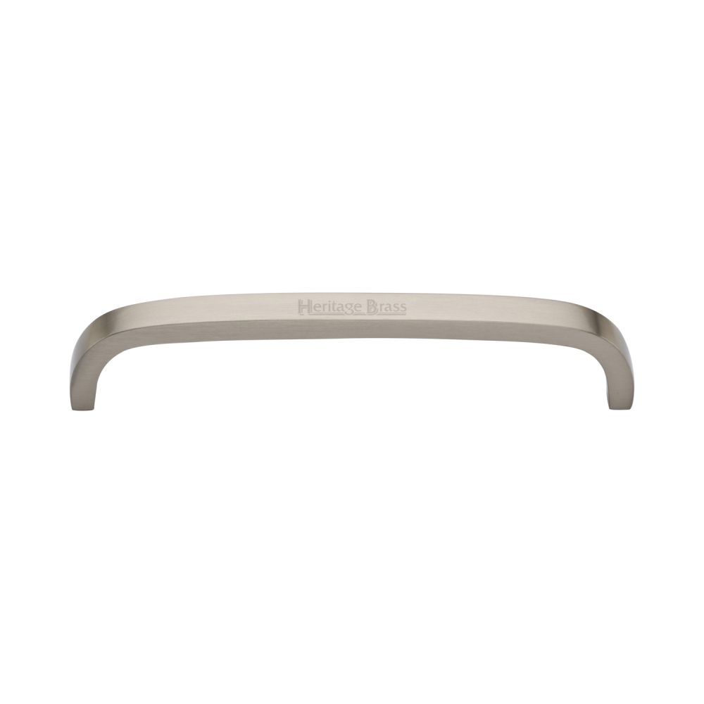 This is an image of a Heritage Brass - Cabinet Pull D Shaped 152mm CTC Satin Nickel Finish, c1800-152-sn that is available to order from T.H Wiggans Ironmongery in Kendal.