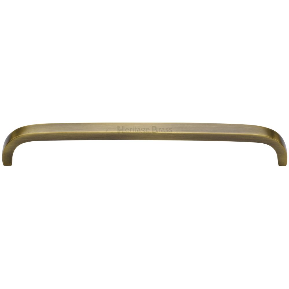 This is an image of a Heritage Brass - Cabinet Pull D Shaped 203mm CTC Antique Brass Finish, c1800-203-at that is available to order from T.H Wiggans Ironmongery in Kendal.