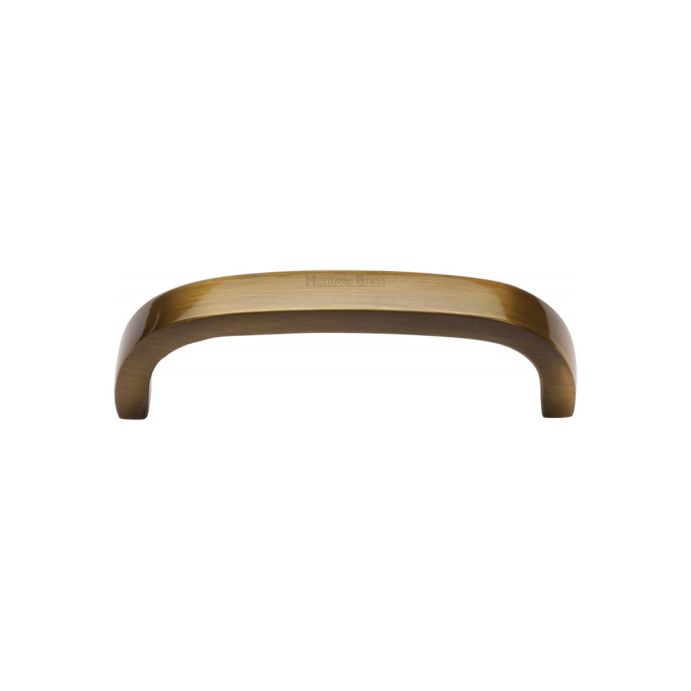 This is an image of a Heritage Brass - Cabinet Pull D Shaped 89mm CTC Antique Brass Finish, c1800-89-at that is available to order from T.H Wiggans Ironmongery in Kendal.