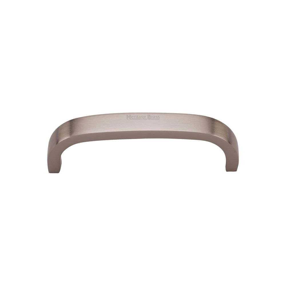 This is an image of a Heritage Brass - Cabinet Pull D Shaped 89mm CTC Satin Nickel Finish, c1800-89-sn that is available to order from T.H Wiggans Ironmongery in Kendal.