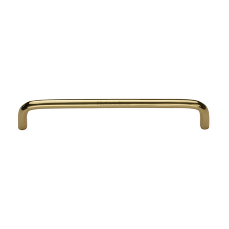 This is an image of a Heritage Brass - Cabinet Pull Wire Design 152mm Polished Brass finish, c2155-152-pb that is available to order from T.H Wiggans Ironmongery in Kendal.