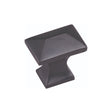 This is an image of a Heritage Brass - Cabinet Knob Pyramid Design 35mm Matt Black Finish, c2232-bkmt that is available to order from T.H Wiggans Ironmongery in Kendal.