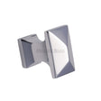 This is an image of a Heritage Brass - Cabinet Knob Pyramid Design 35mm Polished Chrome Finish, c2232-pc that is available to order from T.H Wiggans Ironmongery in Kendal.